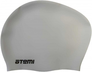 Шапочка для плавания ATEMI, силикон, для длинных .волос (LC-05 Серый)