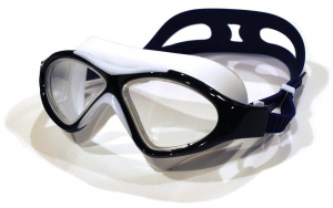 Очки - полумаска для плавания взрослые Light-Swim LSG-718 (Blue/White)